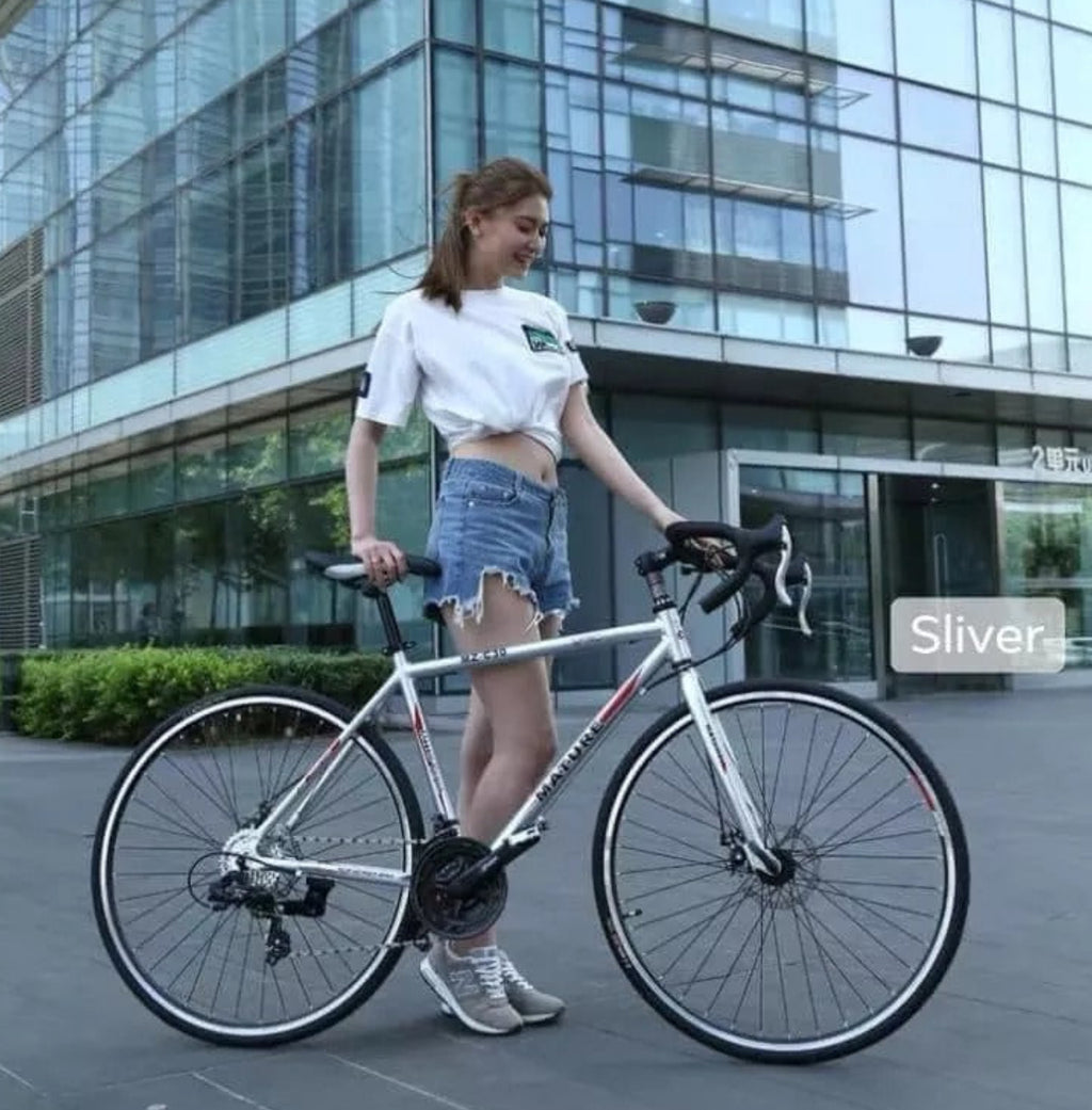 Aluminum Alloy Road Bike 21 Speed Bend Put Double Disc Brake