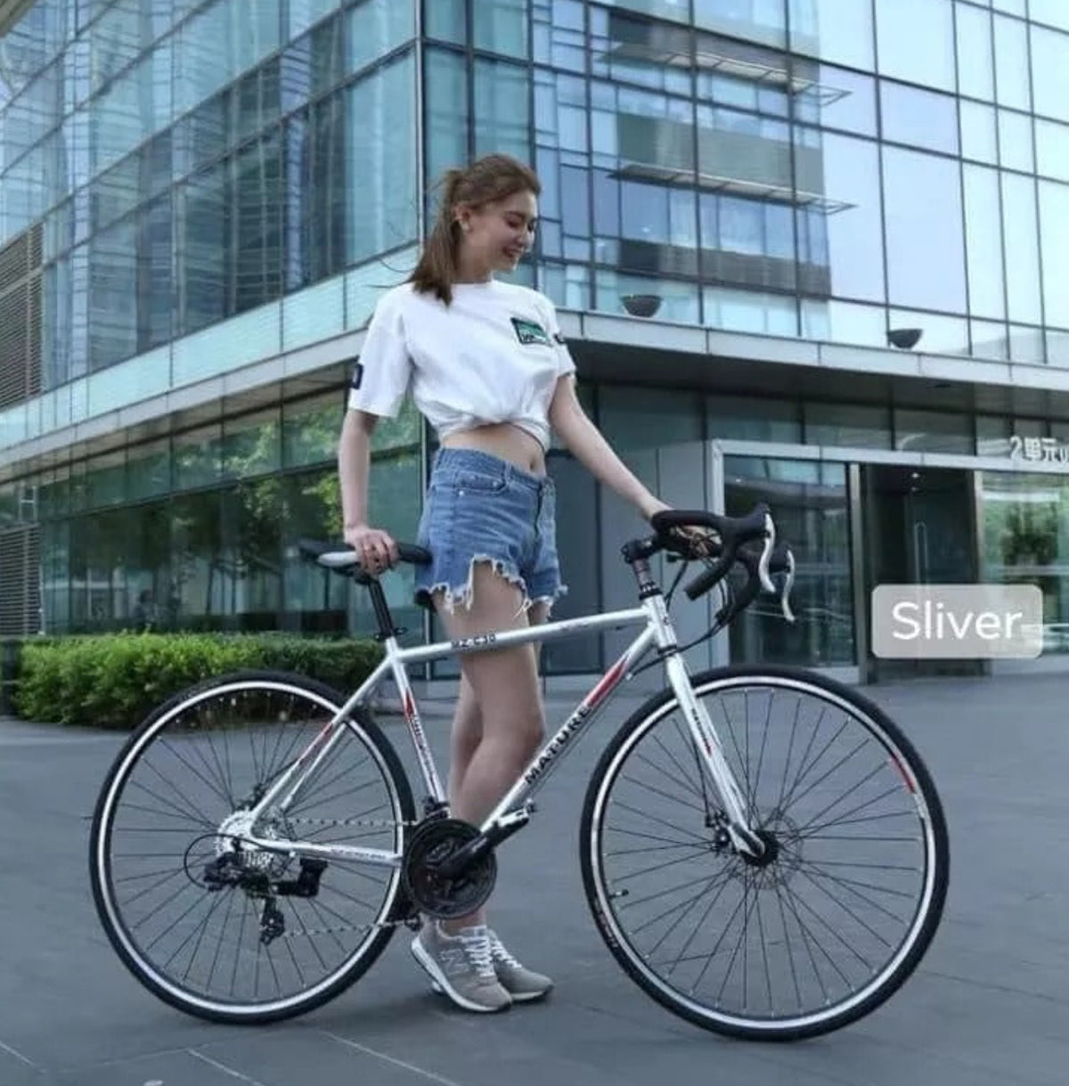 Aluminum Alloy Road Bike 21 Speed Bend Put Double Disc Brake