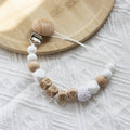 Ins Nordic Style Maternal And Child Supplies Pacifier Beech Silicone Nipple Chain Anti-drop Chain