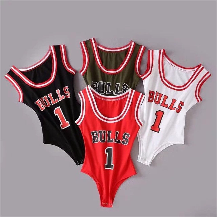 Letter Print Suspender Jumpsuit Women Sexy Sports Open Gear Suspender Jumpsuit