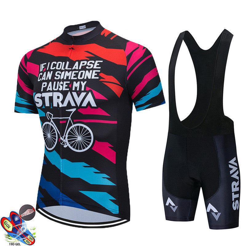 Cycling Suit Short-Sleeved Suit Men'S Summer Mountain Road Bike Cycling Suit Top