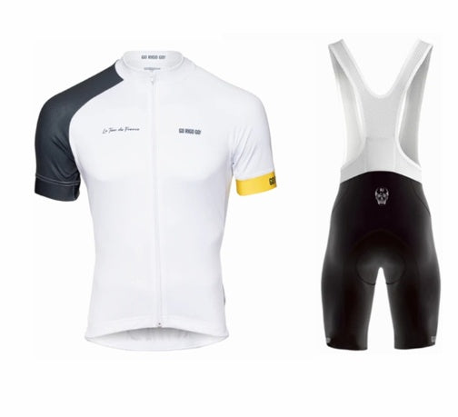 Men's Short-sleeved Cycling Jersey Suspenders Suit