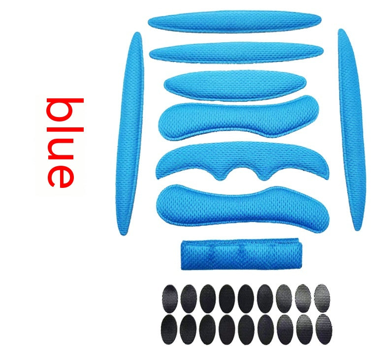 Cycling Bike Helmet Lining Universal Breathable Sponge Liner With Velcro Chin Pad Hot Press Molding