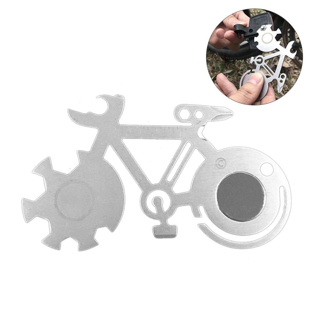 Bike Tool Card Cycling Shaped Repair Tools Multi-purpose Bicycle Repair Wrench With Opener And Keyhole