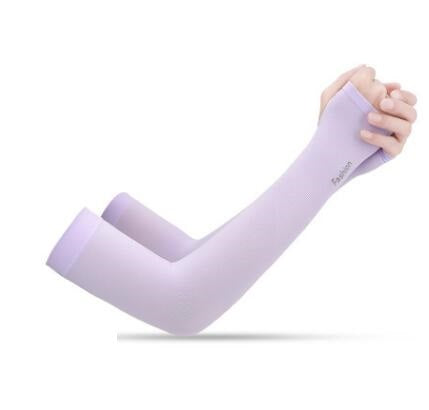 Summer cool sleeves sunscreen female armband sleeves sleeves men's sleeves driving anti-UV ice silk gloves long section