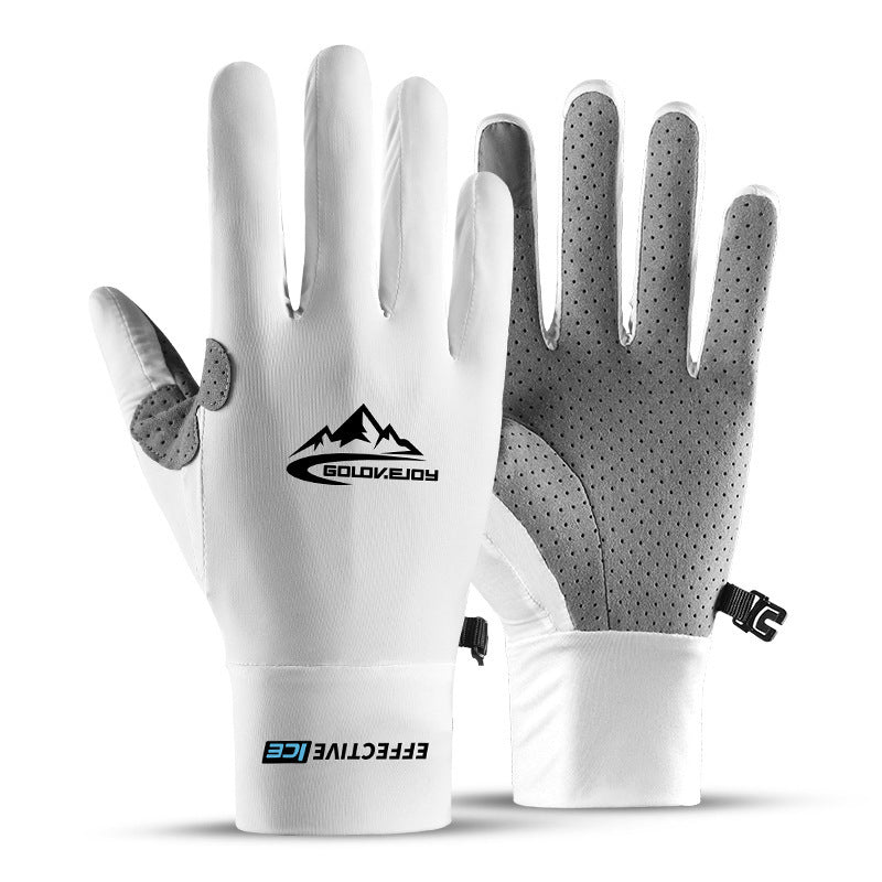 Summer fishing riding sunscreen gloves touch screen outdoor non-slip