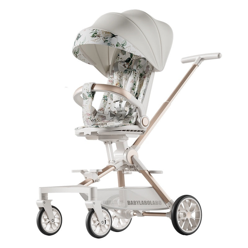 Four-wheel Children Infants Two-way Reclining Trolley Lightweight Folding