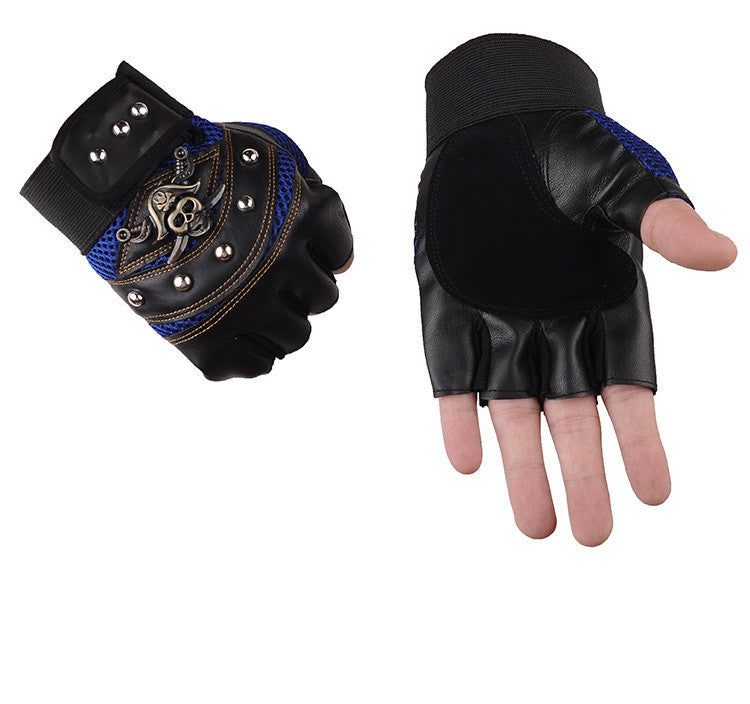 Men's Cycling Mountain Bike Shock Absorbing Thin Half Finger Gloves