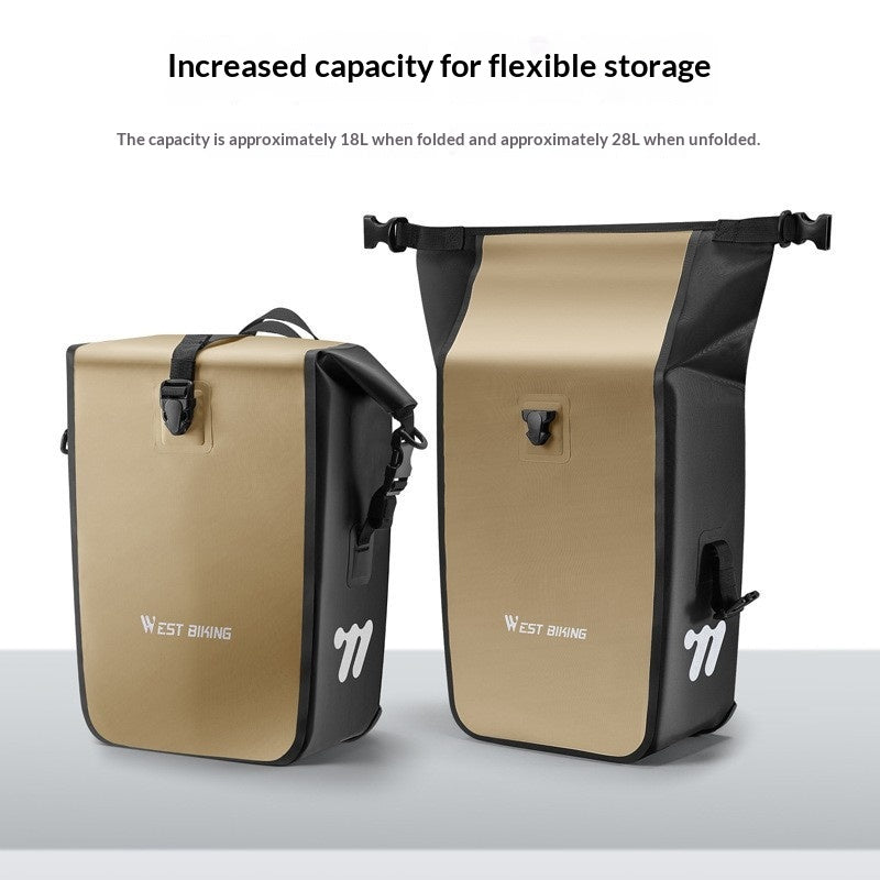 Western Rider Bicycle Rack Pannier, Waterproof Rear Seat Bag With Quick-release Buckles, Rack Pannier For Sichuan-Tibet Cycling Gear