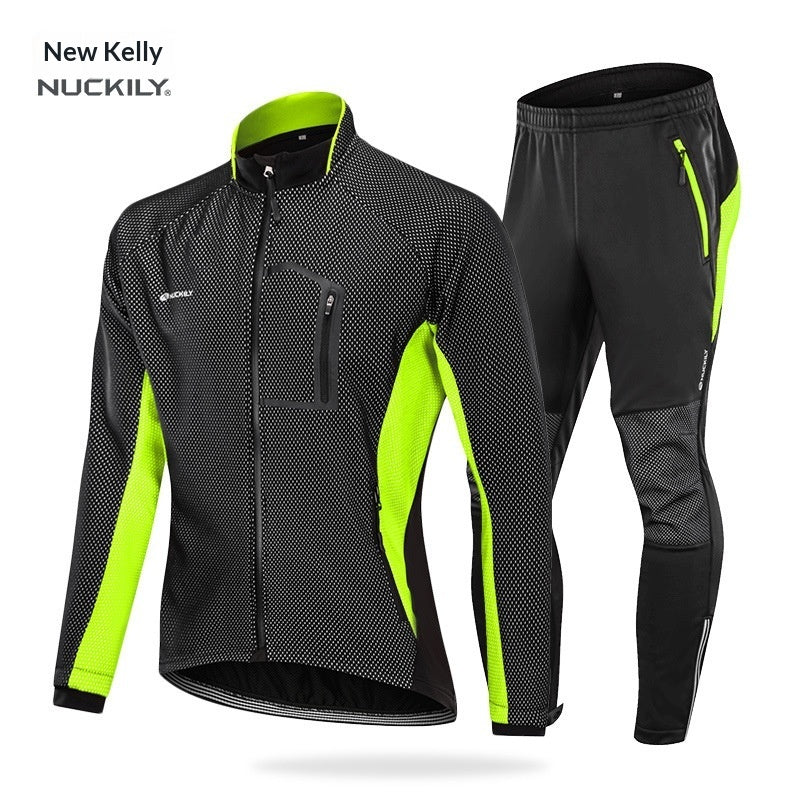 Fleece Cycling Jersey And Bib Shorts Set Sports  Outdoor Cycling Top Cycling Bib Shorts