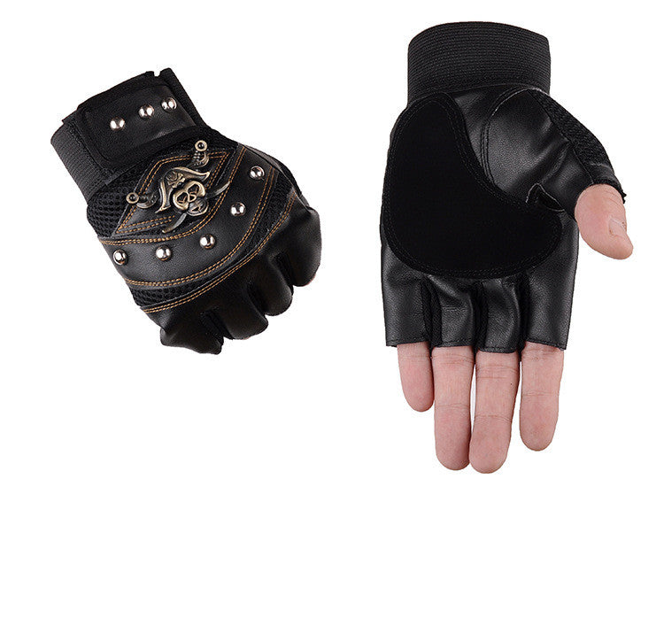 Men's Cycling Mountain Bike Shock Absorbing Thin Half Finger Gloves