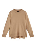 Laminated Shawl Round Neck Sweater Woman