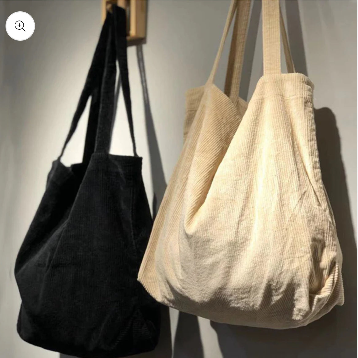 Corduroy Shoulder Bags Winter Fall Handbags Women Shopping Bags