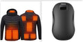 Smart 8-piece Heating Cotton-padded Clothes 3-gear Temperature Control Thermal Coat
