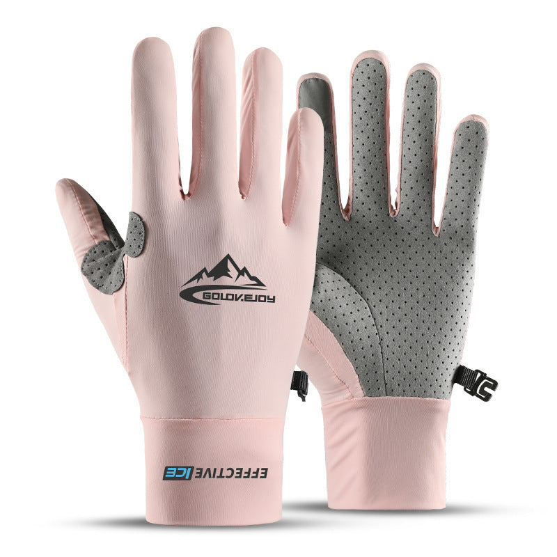 Summer fishing riding sunscreen gloves touch screen outdoor non-slip