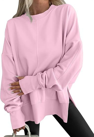 Fashion Casual Round Neck Pullover Loose Sports Long-sleeved Sweater