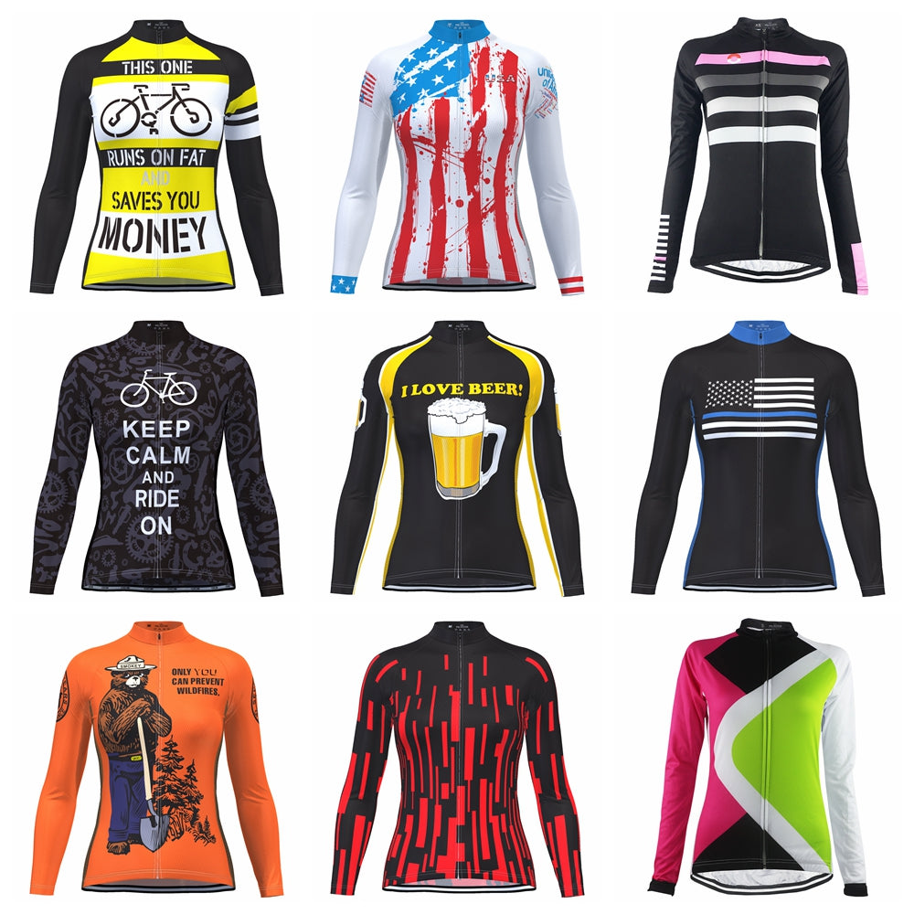 Ladies cycling wear, long sleeve cycling wear