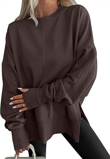 Fashion Casual Round Neck Pullover Loose Sports Long-sleeved Sweater