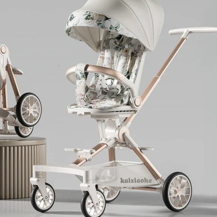 Four-wheel Children Infants Two-way Reclining Trolley Lightweight Folding
