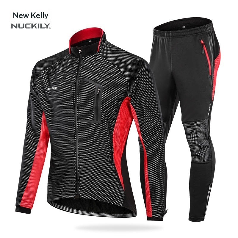 Fleece Cycling Jersey And Bib Shorts Set Sports  Outdoor Cycling Top Cycling Bib Shorts