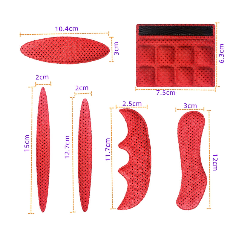 Cycling Bike Helmet Lining Universal Breathable Sponge Liner With Velcro Chin Pad Hot Press Molding