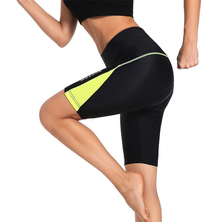 Summer Mountain Bike Cycling Middle Pants Sweat-absorbent Breathable Bicycle Shorts Silica Gel Pad Women