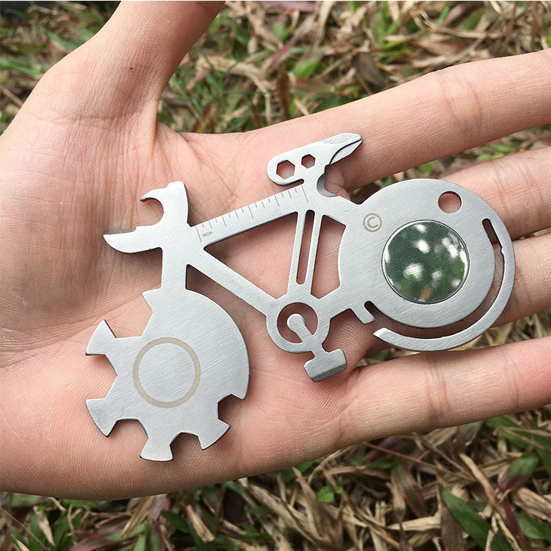 Bike Tool Card Cycling Shaped Repair Tools Multi-purpose Bicycle Repair Wrench With Opener And Keyhole